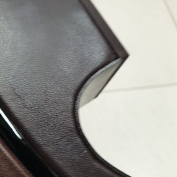 Chanel Burgundy Quilted Platform Slingback Sandals 40.5 - Picture 11 of 11